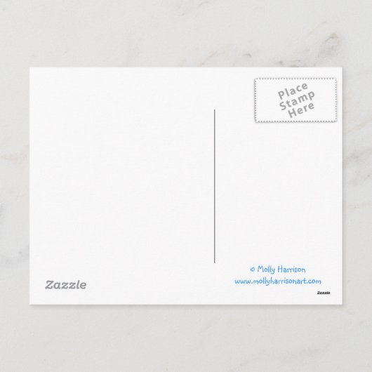 小さなクリスマススターエンジェルポストカード シーズンポストカード (裏面)