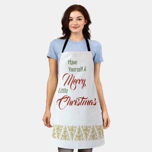 小さなクリスマスメリーのエプロンを持っている エプロン