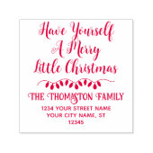 小さなクリスマスメリーの住所を#3 セルフインキングスタンプ (デザイン)