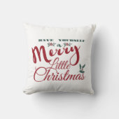 小さなクリスマスメリーの枕を持っている クッション (正面)