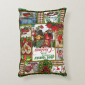 小さなクリスマスメリー赤いトラックを持っている アクセントクッション (正面(垂直))