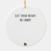 小さなクリスマス愛国心を持っている セラミックオーナメント (裏面)