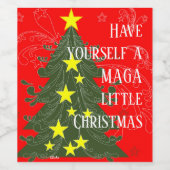 小さなクリスマス愛国心を持っている ワインラベル (シングルラベル)