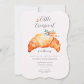 小さなクロワッサンが赤ちゃんシャワーの途中にある 招待状 (正面)