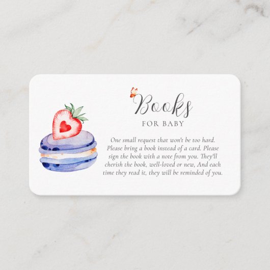 小さなクロワッサンのベビー エンクロージャーカード (正面)