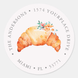 小さなクロワッサンは途中の赤ちゃんシャワーのアドレス ラウンドシール