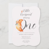 小さなクロワッサンファースト誕生日 招待状 (正面)