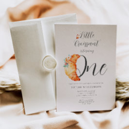 小さなクロワッサンファースト誕生日 招待状