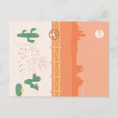 小さなクールカウボーイと馬の誕生日パーティー インビテーションポストカード (裏面)