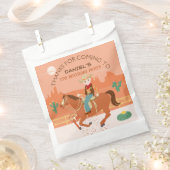 小さなクールカウボーイと馬の誕生日パーティー フェイバーバッグ (クリップ留めされた状態)