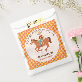 小さなクールカウボーイと馬の誕生日パーティー フェイバーバッグ