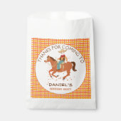 小さなクールカウボーイと馬の誕生日パーティー フェイバーバッグ (正面)