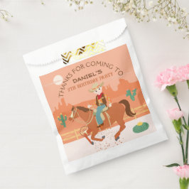 小さなクールカウボーイと馬の誕生日パーティー フェイバーバッグ