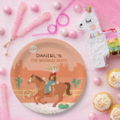 小さなクールカウボーイと馬の誕生日パーティー ペーパープレート (パーティー)