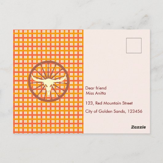 小さなクールカウボーイと馬の誕生日パーティー ポストカード (裏面)