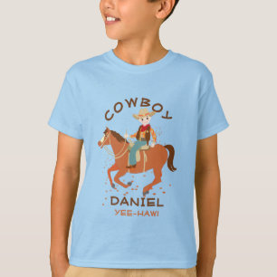 小さなクールカウボーイと馬の誕生日パーティー Tシャツ