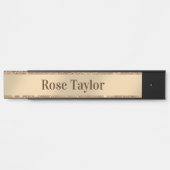 小さなグリッターバラ金ゴールド サインプレート (正面)