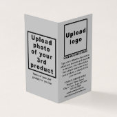 小さなグレー折り畳みカードにビジネス製品 (外部)