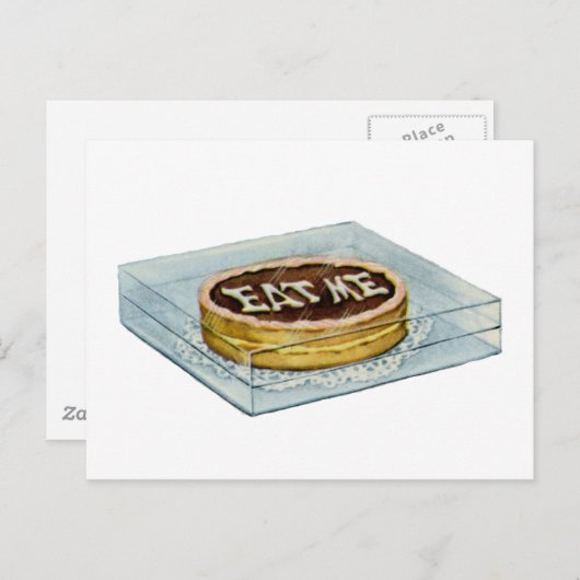 小さなケーキが食べ言ったから、アリスが！ ポストカード (正面/裏面)