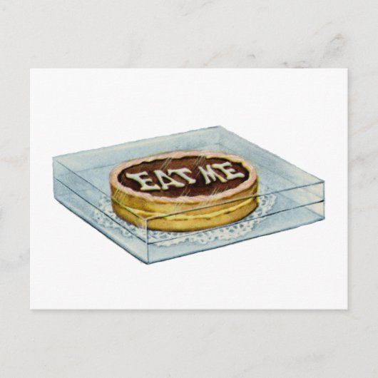 小さなケーキが食べ言ったから、アリスが! ポストカード (正面)