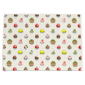 小さなケーキのパターン ラージペーパーバッグ (正面)