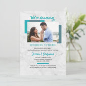 小さなゲストのシンプルな結婚式の写真 案内状 (スタンド正面)