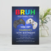 小さなゲーマーの誕生日パーティー 招待状 (スタンド正面)