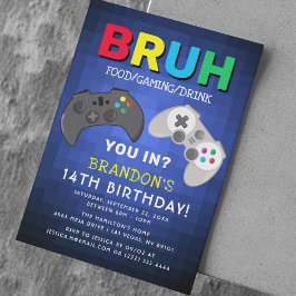 小さなゲーマーの誕生日パーティー 招待状