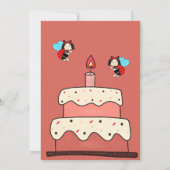 小さなコガネムシのケーキ 招待状 (裏面)