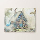 小さなコテージの森 – 魅惑的な脱出 ジグソーパズル (横)