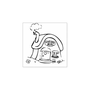 小さなコテージアートスタンプ ラバースタンプ