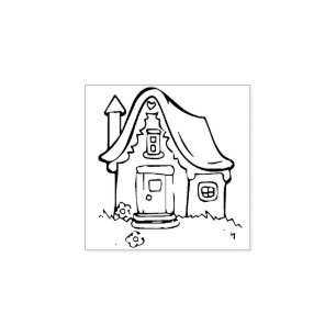 小さなコテージアートスタンプ ラバースタンプ