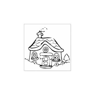 小さなコテージアートスタンプ ラバースタンプ