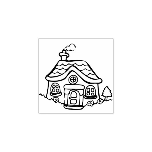 小さなコテージアートスタンプ ラバースタンプ (インプリント)