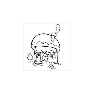 小さなコテージアートスタンプ ラバースタンプ