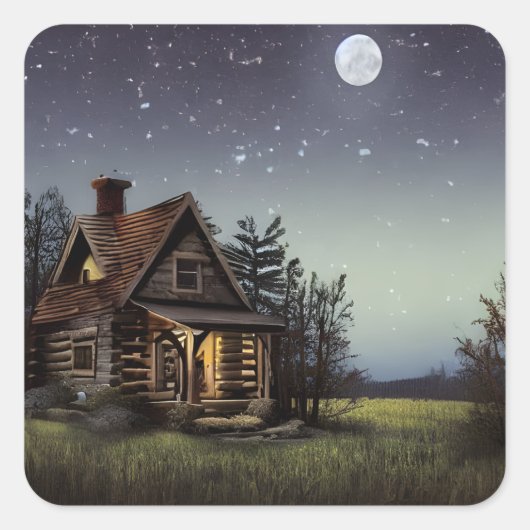 小さなコテージ スクエアシール (正面)