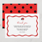 小さなコバチの誕生日ありがとう サンキューカード (正面/裏面)