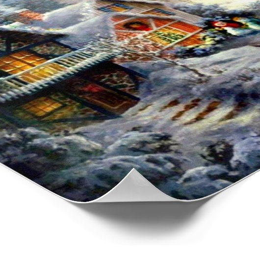 小さなコミュニティのクリスマス ポスター (角)