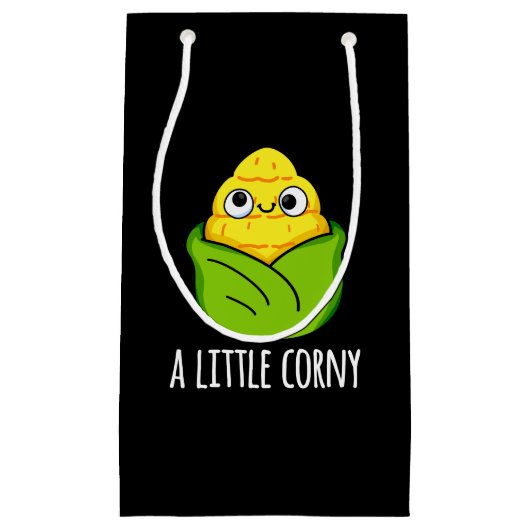 小さなコーニーおもしろいベビーコーンプンダークBG スモールペーパーバッグ (正面)