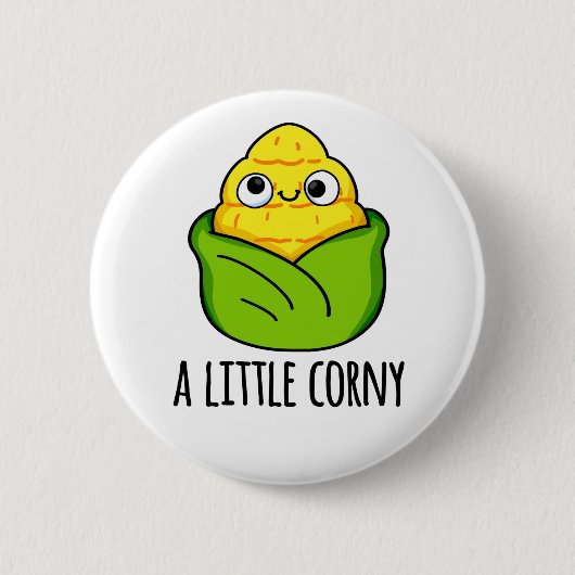 小さなコーニーおもしろいベビーコーンプン 缶バッジ (正面)