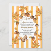 小さなコーンの秋プレイドベビーシャワー 招待状 (正面)