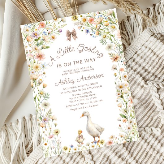 小さなゴスリングなボホの赤ちゃんシャワー 招待状