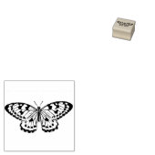 小さなゴム印 – 黒と白の蝶 ラバースタンプ (押印)