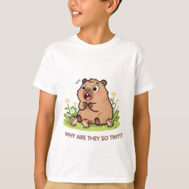 小さなサイズのカピバラと仲間たち キッズTシャツ Tシャツ