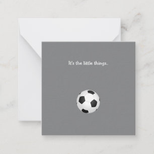 小さなサッカーボールありがとうご注意カード ノートカード