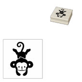 小さなサルが倒れる ラバースタンプ (押印)