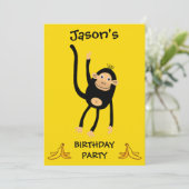 小さなサルたちの誕生日パーティー 招待状 (スタンド正面)