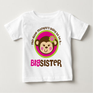 小さなサルは姉になる ベビーTシャツ