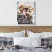 小さなサル |熱い春，日本 キャンバスプリント (インサイチュ (寝室))