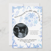 小さなサンタの足雪2枚の写真 案内状 (正面)